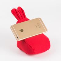 韩国Rabito 兔型小沙袋手机支架懒人支架手机座 红色