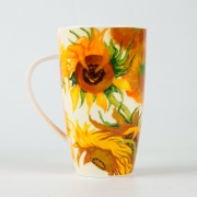 英国原产DUNOON丹侬 骨瓷茶杯水杯 骨瓷马克杯向日葵