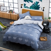 Disney/迪士尼 小熊维尼商务纯棉四件套 床单230x250cm x1 被套200x230cm x1 枕套48x74cm x2 DJW02-2023B
